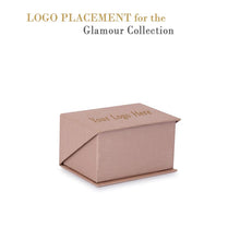 Silk Brushed Paper Double Ring/Hoop Earring/Cufflink Box, Glamour Collection Ring allurepack