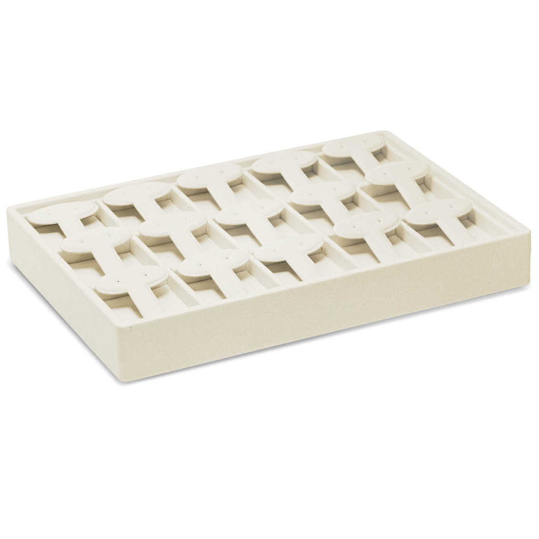 Suede Stackable 15 Long Earring T- Bar Large Jewelry Tray Showcase Tray allurepack