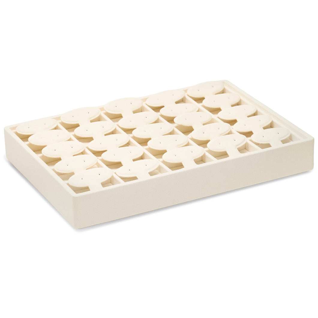 Suede Stackable 25 Short Earring T-Bar Large Jewelry Tray Showcase Tray allurepack