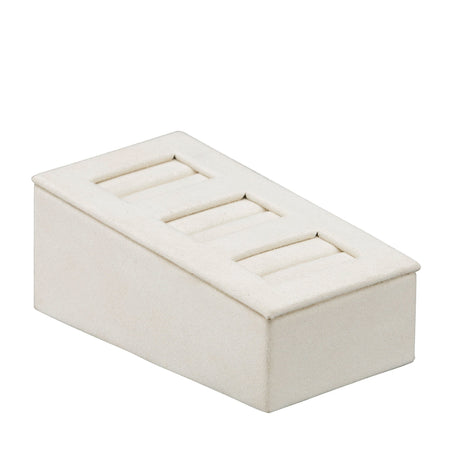 Siveit 100-Slot Ring Display Tray Organizer Box (Beige) For Jewelry Storage