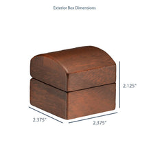 Walnut Wood Earring Box, Walnut Collection Earring Allurepack