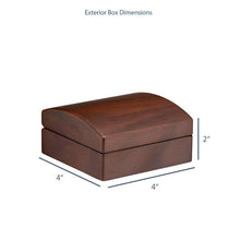 Walnut Wood Large T-Earring Box, Walnut Collection Universal Allurepack