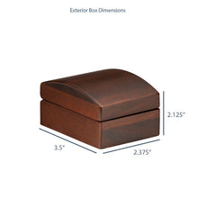 Walnut Wood T-Earring/Pendant Box, Walnut Collection Pendant Allurepack