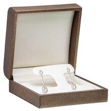 Weave Texture Large T-Style Earring Box, Contemporary Collection Earring allurepack