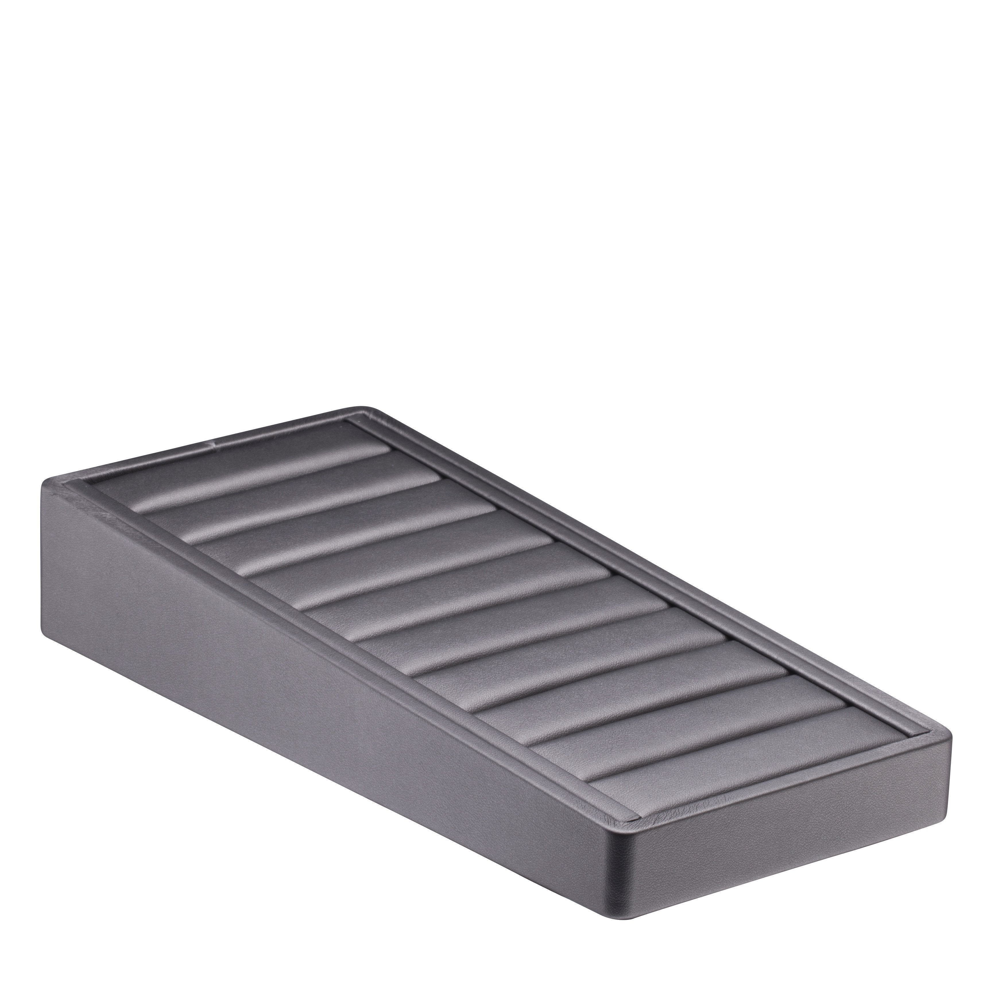 Bangle Tray with 9 Slots and Steel Grey Leatherette Finish, 7 1/2 x 1 3/8  (210-87R)