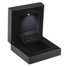 Black LED Slim Engagement Proposal Ring Box Fiancé LD11-BK Black 12 Allurepack