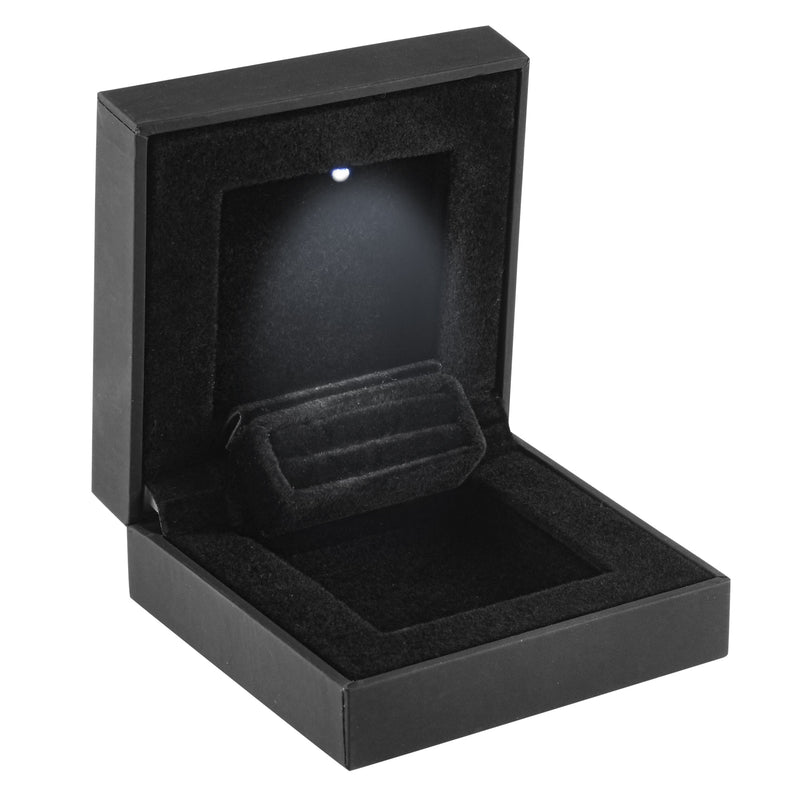 Black LED Light Ring Boxes Ring Gift Box with Light LED Collection