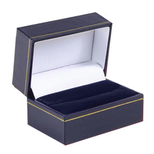 Cartier Style Double Ring Box, Vintage Collection Ring VN15-NB Navy 12 allurepack