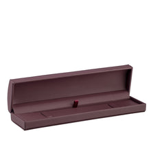 Dome Leatherette Bracelet Box with outer Bow Box, Splendor Collection Bracelet SP40-BY Burgundy 12 Allurepack