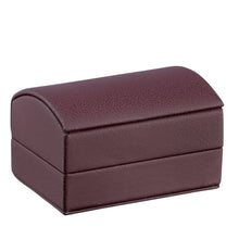 Dome Leatherette Double Ring Box with outer Bow Box , Splendor Collection Ring Allurepack