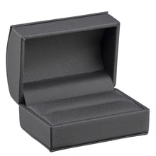 Dome Leatherette Double Ring Box with outer Bow Box , Splendor Collection Ring SP15-GR Grey 12 Allurepack
