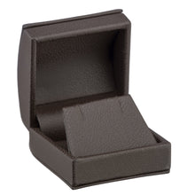 Dome Leatherette Earring Box with outer Bow Box, Splendor Collection Earring SP20-BN Brown 12 Allurepack