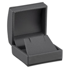 Dome Leatherette Earring Box with outer Bow Box, Splendor Collection Earring SP20-GR Grey 12 Allurepack