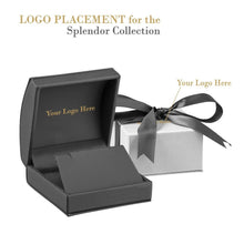 Dome Leatherette Medium Earring/Pendant Box with outer Bow Box, Splendor Collection Pendant Allurepack