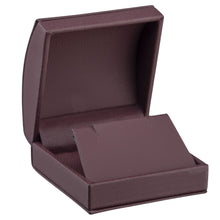 Dome Leatherette Medium Earring/Pendant Box with outer Bow Box, Splendor Collection Pendant SP30-BY Burgundy 12 Allurepack