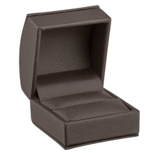 Dome Leatherette Ring Box with outer Bow Box, Splendor Collection Ring SP10-BN Brown 12 Allurepack