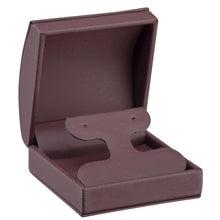 Dome Leatherette T-Bar Earring Box with outer Bow Box, Splendor Collection Earring SP25-BY Burgundy 12 Allurepack