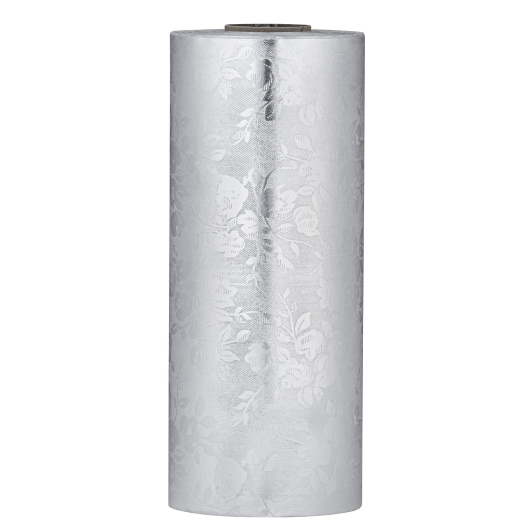 Floral Silver Wrapping Paper 7.5
