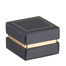 Gold Accented Cardboard Earring Box, Legacy Collection Earring LE20-BK Black 12 allurepack