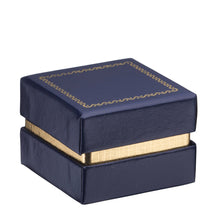 Gold Accented Cardboard Earring Box, Legacy Collection Earring LE20-NB Navy Blue 12 allurepack