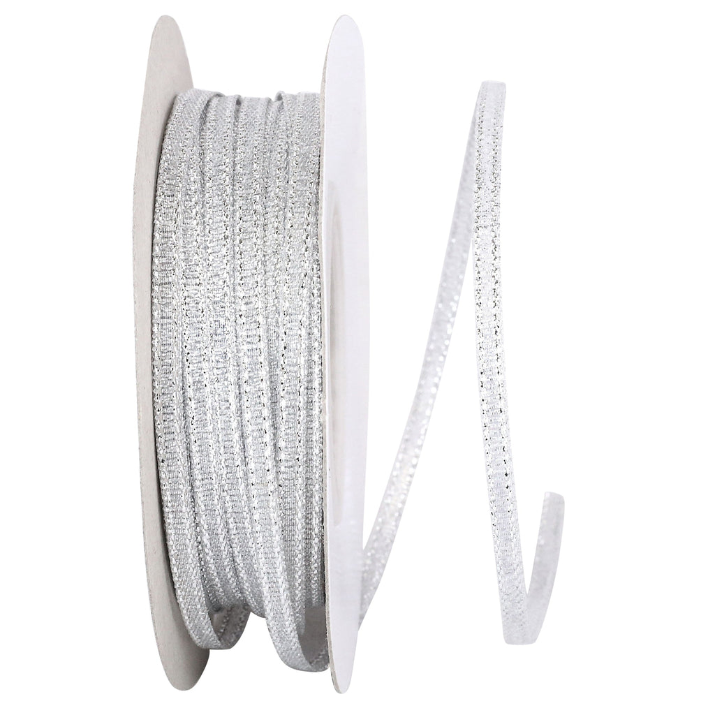 Holiday Woven Shimmer Ribbon - Silver