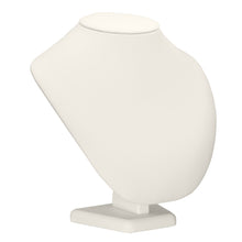 Large 8" Round Neck, Allure Leatherette Display Collection Neck D823-CR Cream 1 allurepack