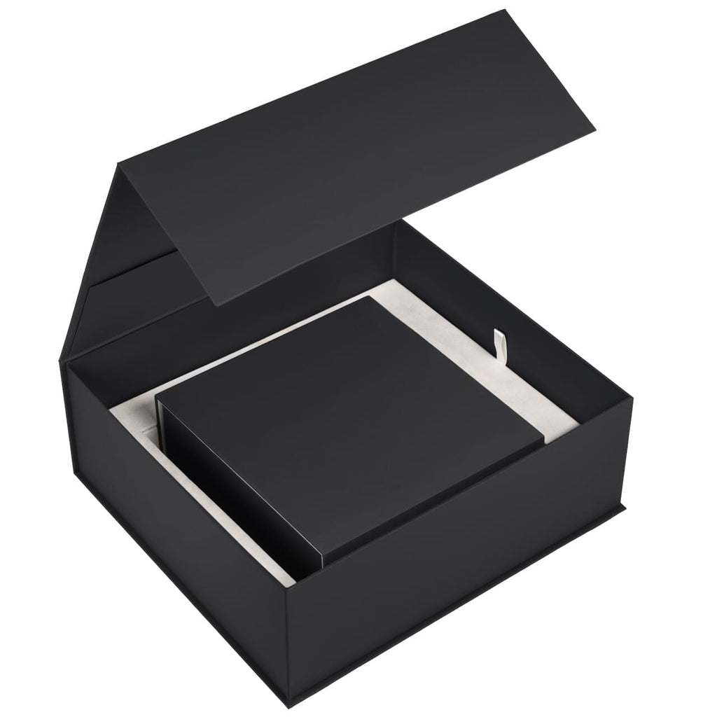 Soft Touch Dual Ring Box | Vogue Collection | Brown, Grey, Black