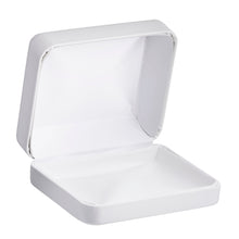 Leatherette Rounded Flat Pad Box, Provident Collection flat pad PR58-WT White 12 allurepack