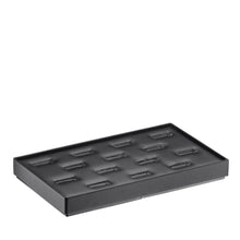 Lightweight Stackable 14 Ring Tray, Allure Leatherette Display Collection Tray DQ15-BK Black 1 allurepack