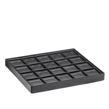 Lightweight Stackable 20 Earring Tray, Allure Leatherette Display Collection Tray DQ20-BK Black 1 allurepack