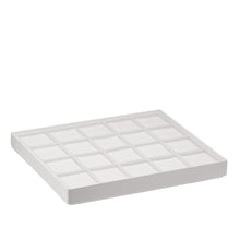 Lightweight Stackable 20 Earring Tray, Allure Leatherette Display Collection Tray DQ20-WT White 1 allurepack