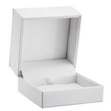 Luxury Leather with Stitch Pendant Box, Opulent Collection pendant OP30-WT White 12 allurepack