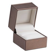 Luxury Leather with Stitch Ring Box, Opulent Collection ring OP10-BZ Bronze 12 allurepack