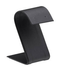 Medium Arc Foldover Earring Stand, Allure Leatherette Display Collection Earring D255-BK Black 1 allurepack