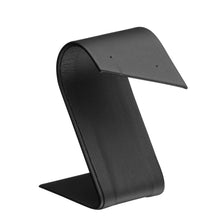 Medium Sliced Foldover Earring Stand, Allure Leatherette Display Collection Earring D252-BK Black 1 allurepack