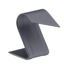 Medium Sliced Foldover Earring Stand, Allure Leatherette Display Collection Earring D252-GR Steel Grey 1 allurepack