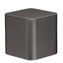 Medium Square Pedestal, Allure Leatherette Display Collection Riser D912-GR Steel Grey 1 allurepack