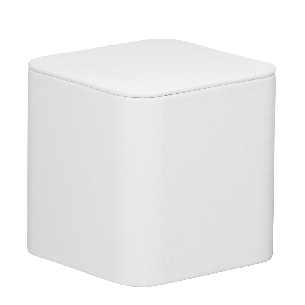 Medium Square Pedestal, Allure Leatherette Display Collection Riser D912-WT White 1 allurepack