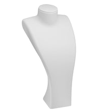 Medium Tall Neck, Allure Leatherette Display Collection Neck D852-WT White 1 allurepack