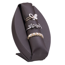 Multi-Ring Stand with Cushioned Roll, Allure Leatherette Display Collection Ring allurepack