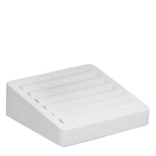 Multi Ring Tray (7 Rows), Allure Leatherette Display Collection Ring D135-WT White 1 allurepack