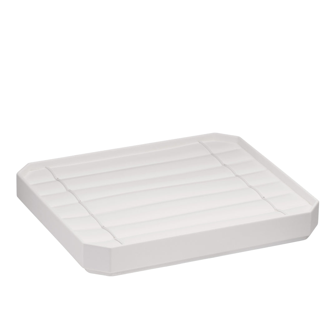 Octagon Lightweight Stackable 7 Bracelet Tray, Allure Leatherette Display Collection Tray DX47-WT White 1 allurepack
