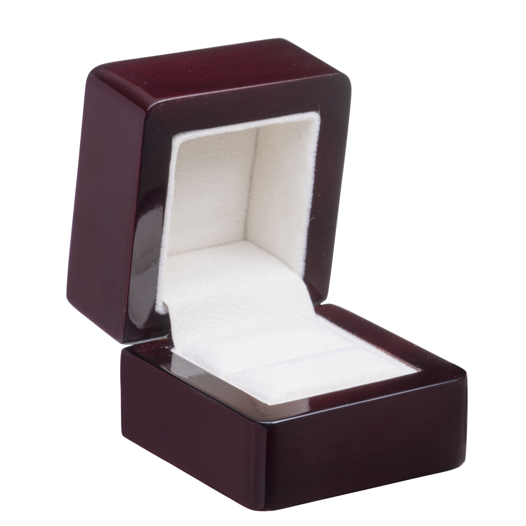 Piano Wood Ring Box, Regal Collection ring RE10-RW Rosewood 12 allurepack