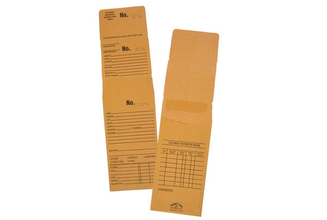 Repair Envelopes, #1001-2000 w/ Lay-away, Kraft, Box of 1,000 Repair Envelopes Allurepack