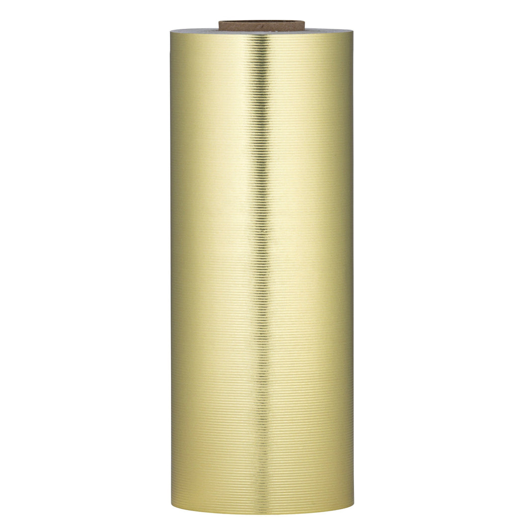 Ribbed Gold Wrapping Paper 7.5