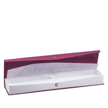 Ribbed Paper Snap Bracelet Box, Prim Collection Bracelet PM40-BY Wine 12 allurepack