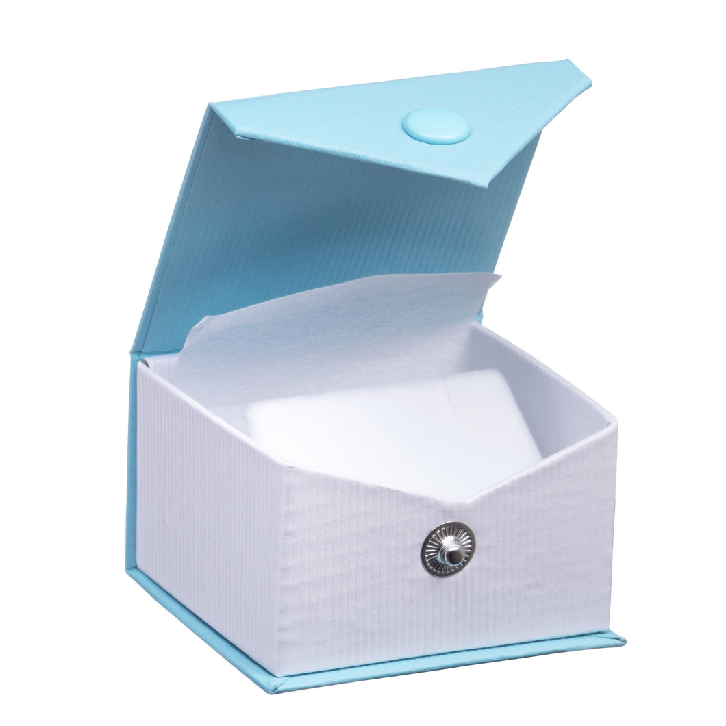Ribbed Paper Snap Earring Box, Prim Collection Earring PM20-LB Light Blue 12 allurepack