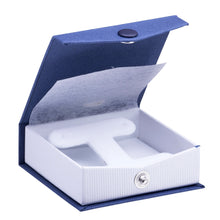 Ribbed Paper Snap T-Style Earring Box, Prim Collection Clip PM25-NB Navy 12 allurepack