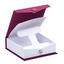 Ribbed Paper Snap T-Style Earring Box, Prim Collection Clip PM25-BY Wine 12 allurepack