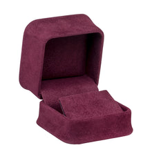 Rich Suede Earring Box, Ornate Collection Earring OR20-BY Burgundy 12 allurepack